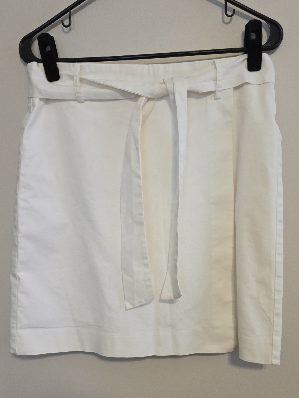 LOFT Cream Tie-Front Skirt